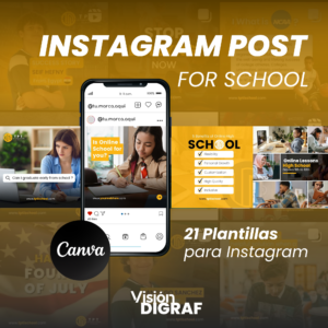 21 plantillas de instagram para Academia