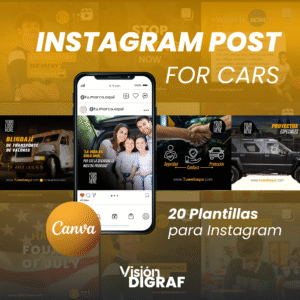 20 Plantilla para Instagram de carros