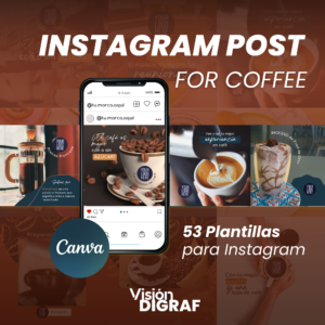 53 Plantillas para Instagram de cafeteria o tienda de cafe